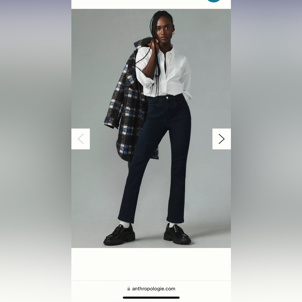 Pilcro Slim Tuck High-Rise Straight-Leg Jeans